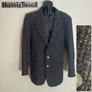 Harris Tweed Blazer 42T / US 42L Gently worn vintage 100% Scottish wool 2 button